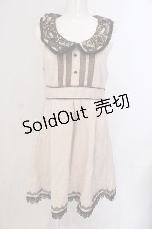 画像: axes femme / 巻き薔薇使いノースリワンピ M ピンク O-25-05-19-002-AX-OP-OW-OS