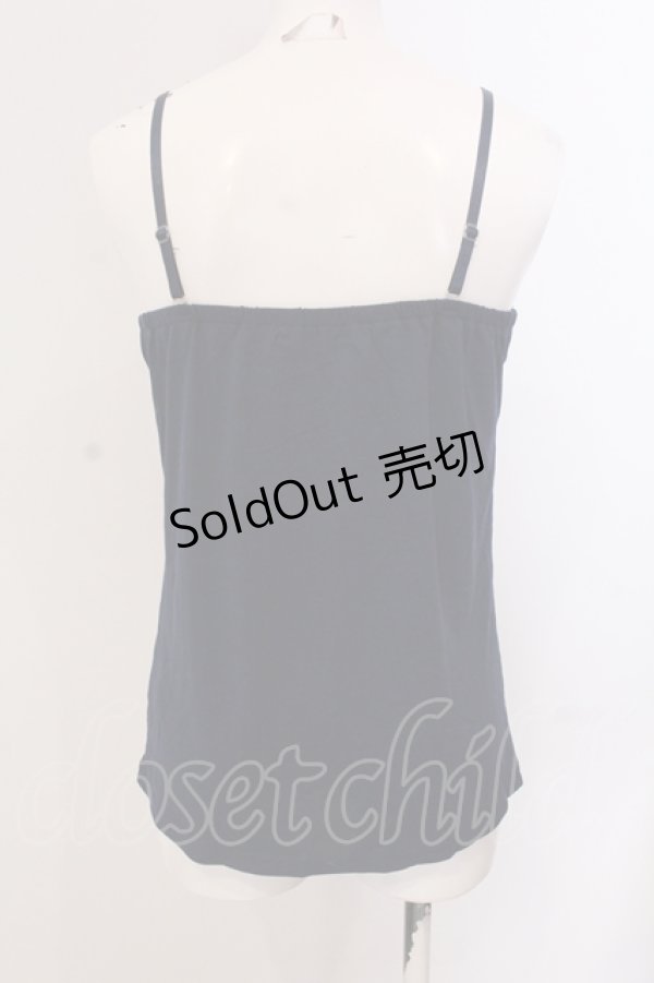 画像3: axes femme / モチーフフラワーホルターキャミソール M ネイビー O-25-05-19-012-AX-TO-OW-OS (3)