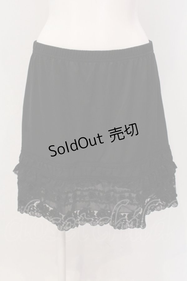 画像1: axes femme / 立体バラモチーフペチスカート M クロ O-25-05-19-014-AX-TO-OW-OS (1)