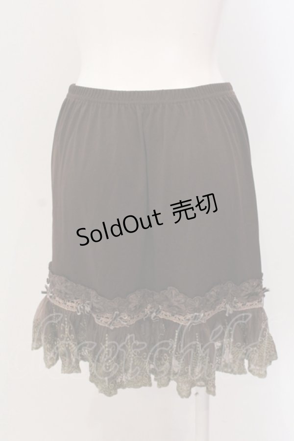 画像3: axes femme / レース＆ベロアリボン使いペチスカート M ブラウン O-25-05-19-015-AX-SK-OW-OS (3)