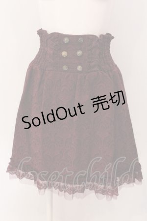 画像: axes femme / ジャガードハイウエストスカート M ワイン O-25-05-19-036-AX-SK-OW-OS