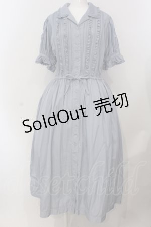 画像: PINK HOUSE / ツイル開襟ワンピース  ブルー O-25-05-20-012-LO-OP-OW-ZI
