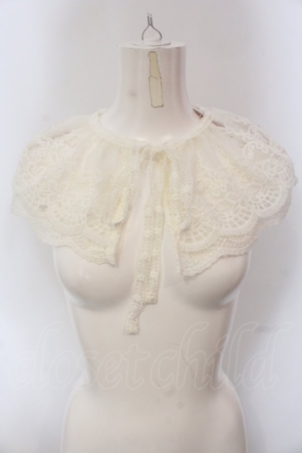 画像1: m petit by misako / AMレース付け襟  オフシロ O-25-05-20-014-LO-ZA-IG-OS (1)