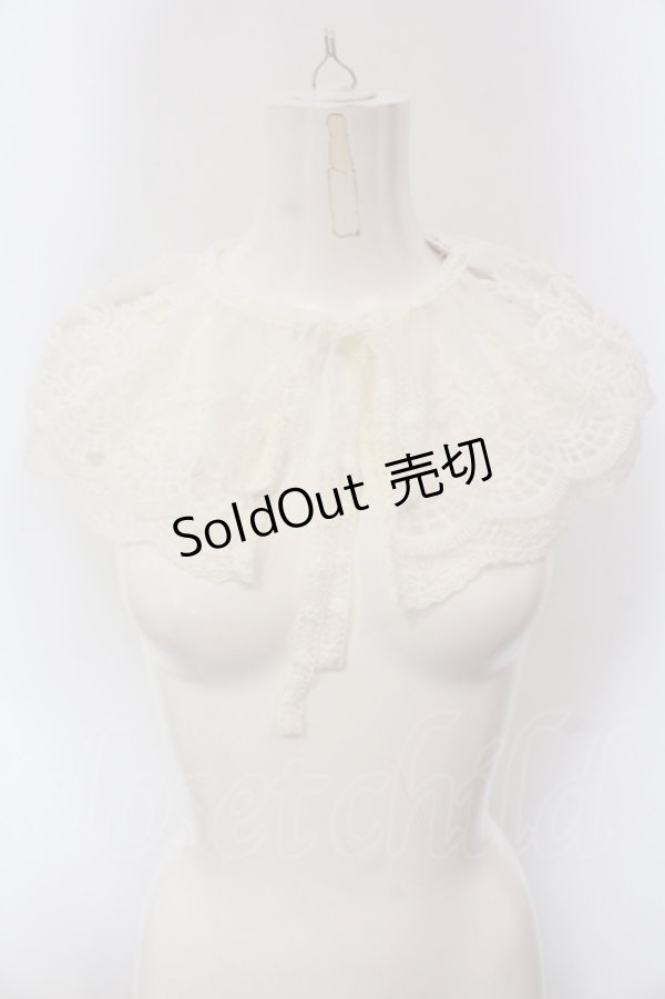 画像1: m petit by misako / AMレース付け襟  オフシロ O-25-05-20-014-LO-ZA-IG-OS (1)