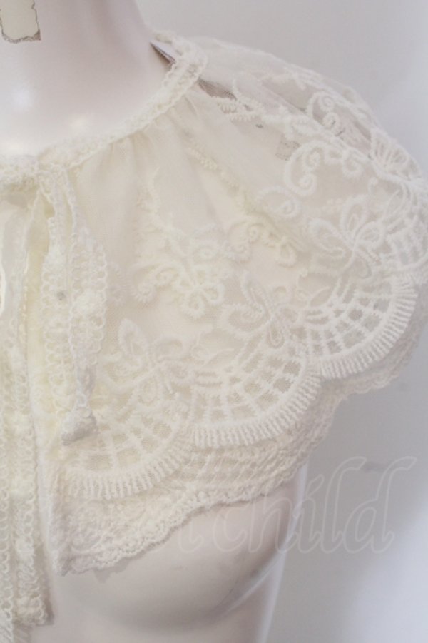 画像2: m petit by misako / AMレース付け襟  オフシロ O-25-05-20-014-LO-ZA-IG-OS (2)