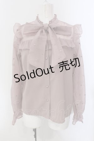 画像: Rojita / ハートドットシアーボウタイブラウス F ピンク O-25-05-20-022-LO-BL-OW-OS