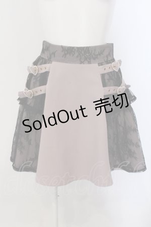 画像: Rojita / サイドハートバックルチュール切替スカート F ピンクベージュ O-25-05-20-025-LO-SK-OW-OS