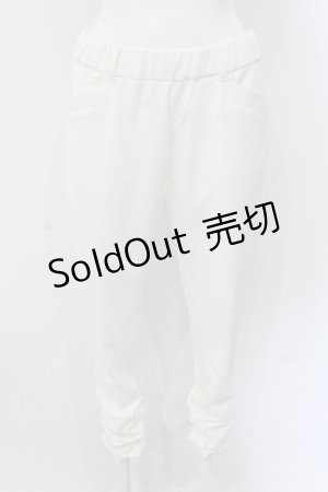 画像: INGEBORG / 裾ギャザーパンツ 3（9号相当） シロ O-25-05-22-038-LO-PA-OW-ZT400