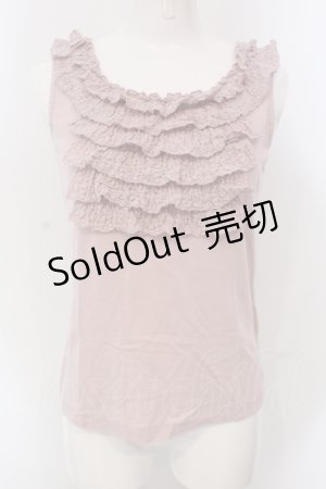 画像: INGEBORG / レースフリルタンクトップ 9 ピンク O-25-05-22-061-LO-TO-IG-ZI