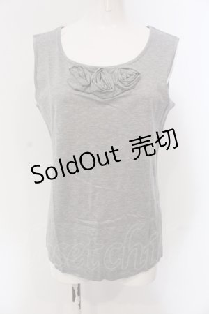 画像: INGEBORG / ローズモチーフタンクトップ 9 グレー O-25-05-22-064-LO-TO-IG-ZI