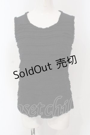 画像: INGEBORG / レースティアードタンクトップ 9 クロ O-25-05-22-066-LO-TO-IG-OS