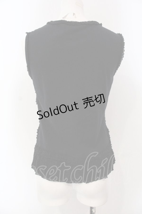 画像3: INGEBORG / レースティアードタンクトップ 9 クロ O-25-05-22-066-LO-TO-IG-OS (3)