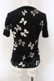 画像2: INGEBORG / リボンカメアリアTシャツ 9 クロ O-25-05-22-070-LO-TS-IG-OS (2)