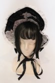 画像2: BABY,THE STARS SHINE BRIGHT / Ribbon Princess Palaceボンネット  クロ×シロ O-25-05-22-001-BA-AC-IG-OS (2)