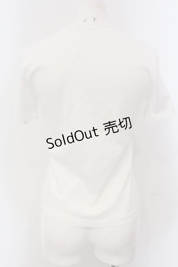 画像2: INGEBORG / ドットチュールカメリアTシャツ 9 シロ O-25-05-22-072-LO-TS-IG-ZI (2)