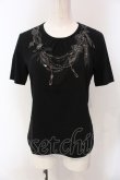 画像1: INGEBORG / ネックレスプリントTシャツ 9 クロ O-25-05-22-074-LO-TS-IG-OS (1)