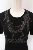 画像2: INGEBORG / ネックレスプリントTシャツ 9 クロ O-25-05-22-074-LO-TS-IG-OS (2)