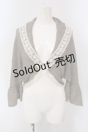 画像: INGEBORG / 透かし編みドルマンボレロ  ベージュ O-25-05-22-084-LO-TO-IG-OS