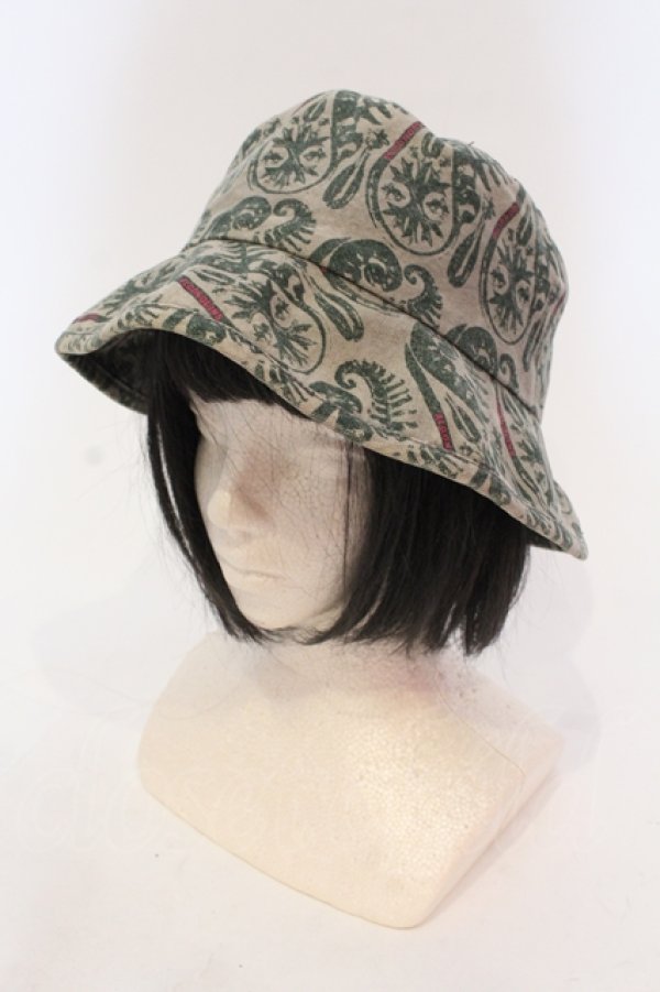 画像1: ALGONQUINS / ペイズリー柄ハット  グリーン系 O-25-05-22-008-AL-AC-OW-OS (1)