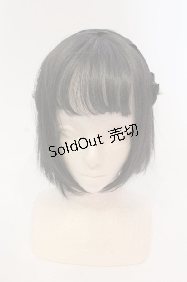 画像2: m petit by misako / NINA'sコラボ AM*NIフラワーカチューシャ  クロ O-25-05-22-009-LO-AC-IG-OS (2)