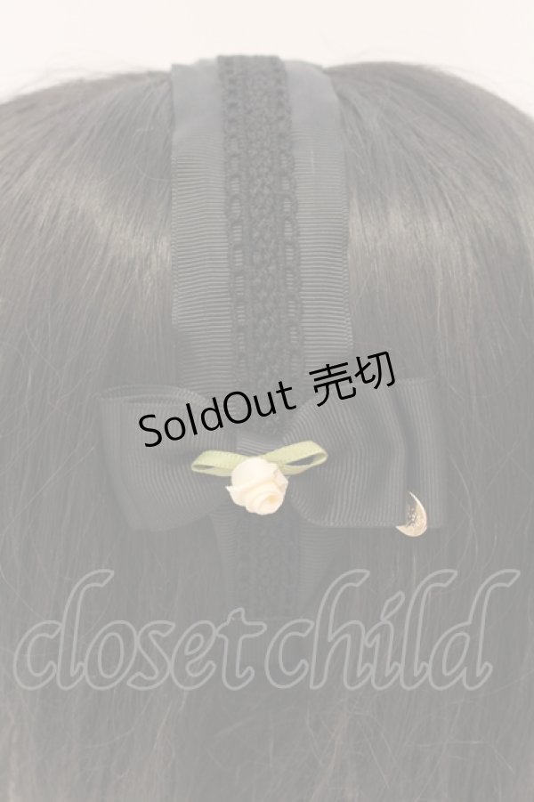 画像3: m petit by misako / NINA'sコラボ AM*NIフラワーカチューシャ  クロ O-25-05-22-009-LO-AC-IG-OS (3)