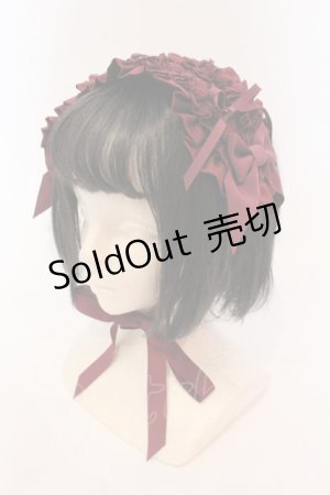 画像: ALICE and the PIRATES / フランチェスカフリルヘッドドレス  えんじ O-25-05-22-012-PA-AC-IG-OS