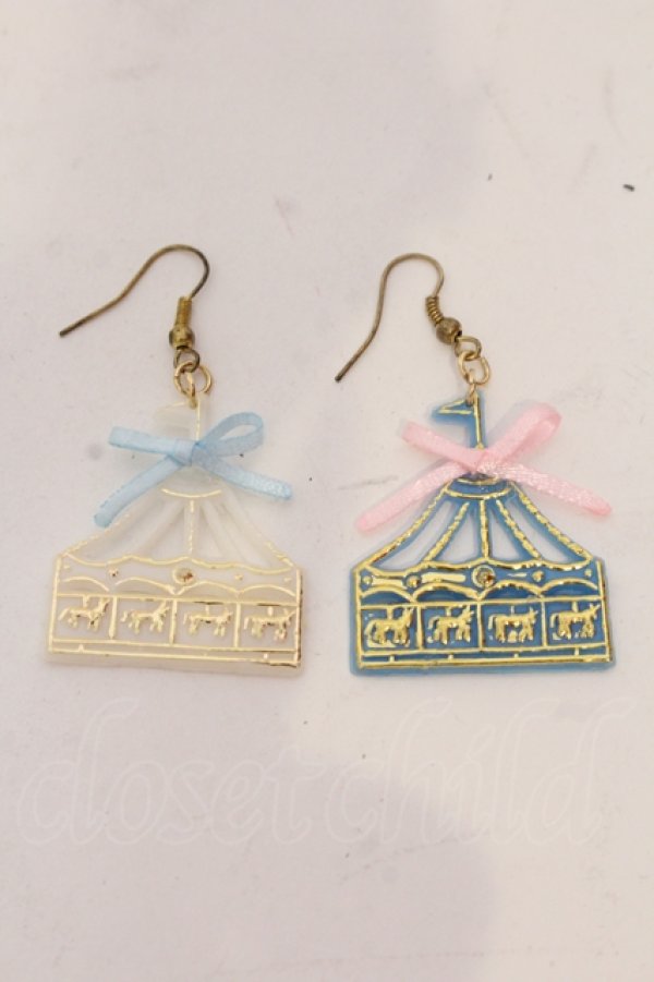 画像1: LOLITA他 / カルーセルピアス  アオ×シロ O-25-05-22-018-LO-AC-IG-OS (1)