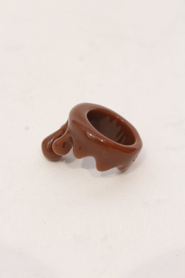 画像2: Q-pot. / チョコレートメルトリング 約12号 チョコ O-25-05-22-027-QP-AC-IG-OS (2)