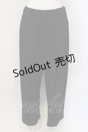 画像: INGEBORG / リネン混ワイドパンツ  クロ O-25-05-22-029-LO-PA-IG-ZT