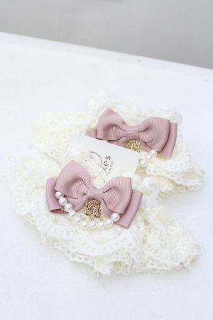 画像: axes femme kawaii / レーシーお袖留め  キナリ×ピンク O-25-05-23-008-AX-ZA-OW-OS