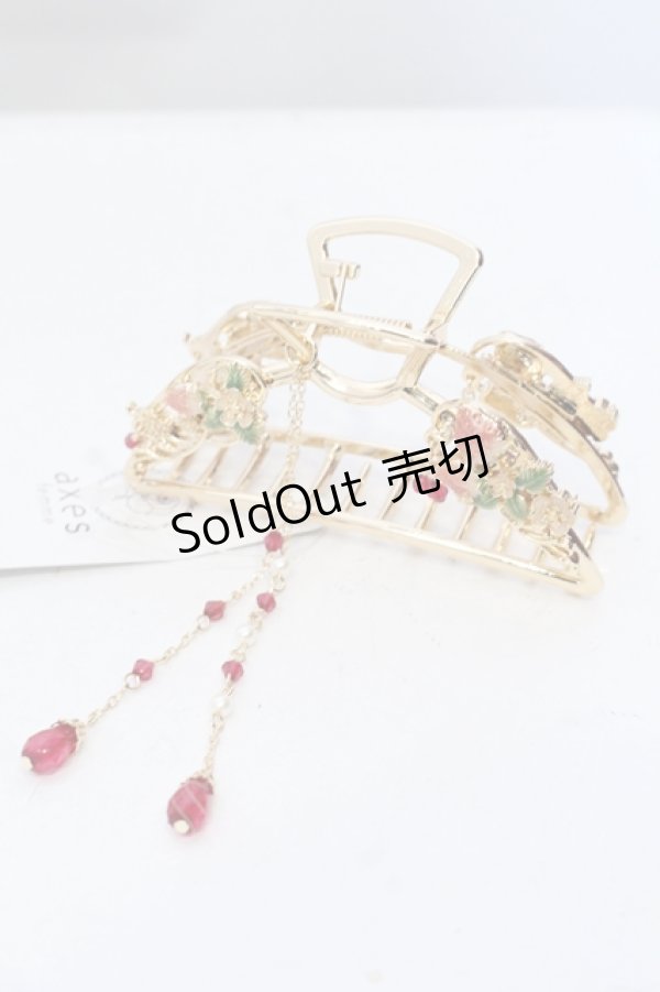 画像1: 【SALE】axes femme / いちごモチーフバンスクリップ  ゴールド O-25-05-23-016-AX-AC-OW-ZT445-F004 (1)