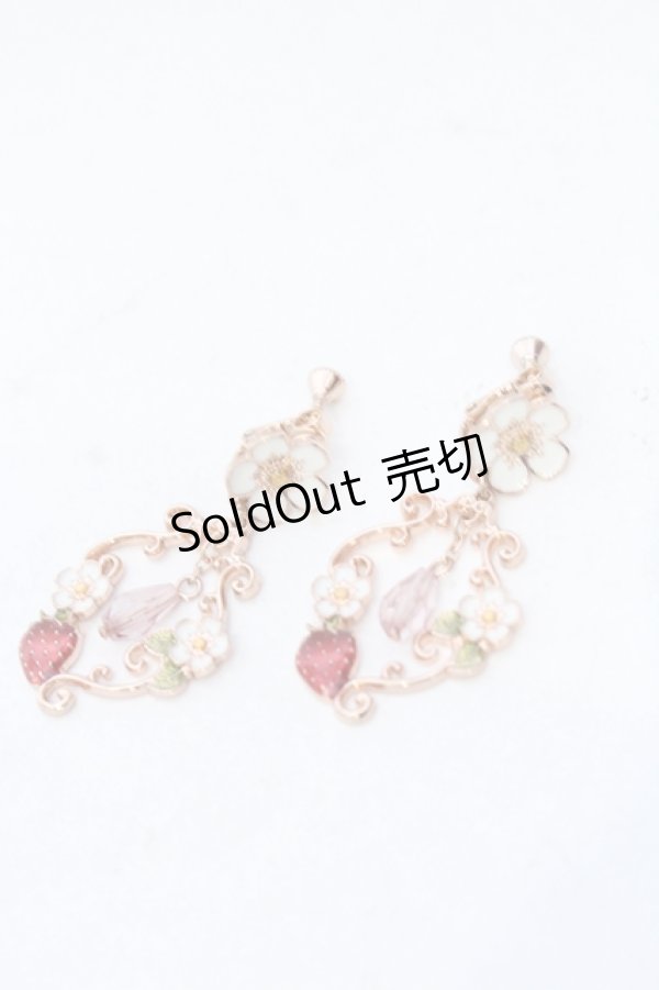 画像1: axes femme POETIQUE / いちごイヤリング  ピンクゴールド O-25-05-23-020-AX-AC-OW-OS (1)