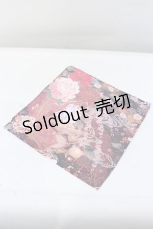 画像: Qutie Frash / アメQガチャハンドタオル  和柄 レッド O-25-05-23-027-QU-ZA-IG-OS