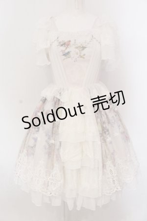 画像: QuaintLass / 花眠妖精 ジャンパースカート S アイボリー×ピンク系 O-25-05-26-031-LO-OP-IG-OS