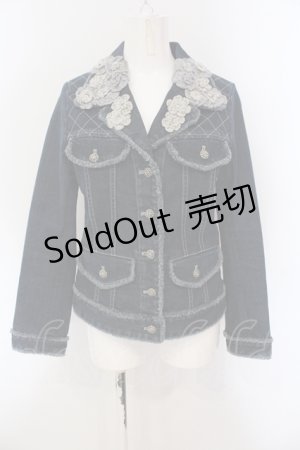 画像: INGEBORG / ローズモチーフデニムジャケット  インディゴ O-25-05-26-005-LO-JA-IG-OS