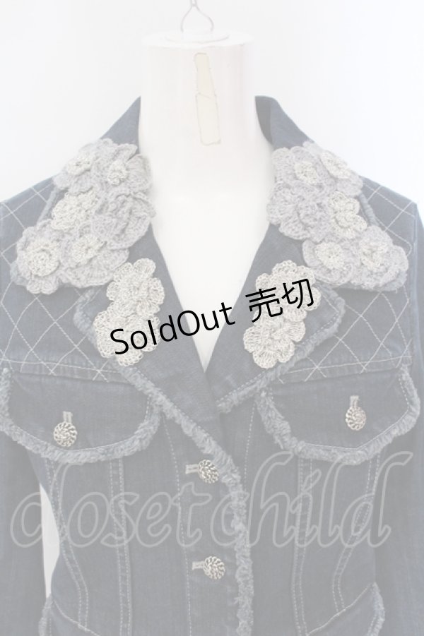 画像2: INGEBORG / ローズモチーフデニムジャケット  インディゴ O-25-05-26-005-LO-JA-IG-OS (2)