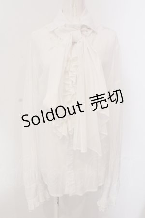 画像: alice auaa / フリルブラウス メンズ ホワイト O-25-05-26-039-AA-BL-IG-OS