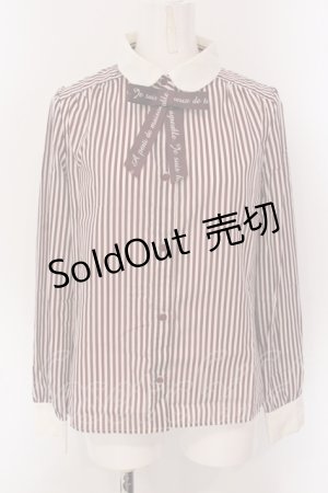 画像: 【SALE】Fi.n.t / ストライプブラウス  ボルドー O-25-05-26-041-CA-BL-IG-ZT165