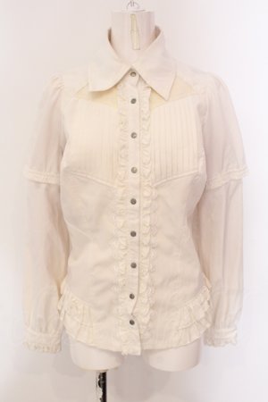 画像: Ozz oneste / 2WAYピンタックブラウス  オフシロ O-25-05-26-045-OO-BL-IG-OS