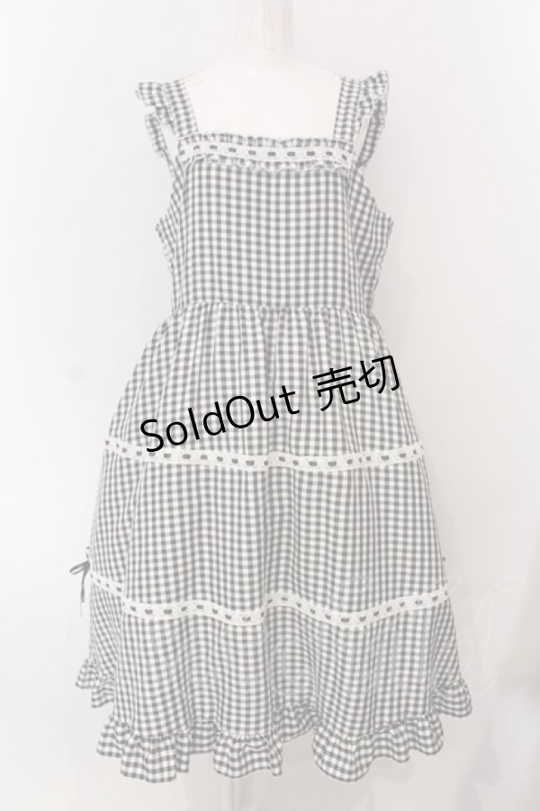 画像1: Cherirulu Chocola / チェックワンピース 3L クロｘシロ O-25-05-26-048-LO-OP-YM-OS (1)