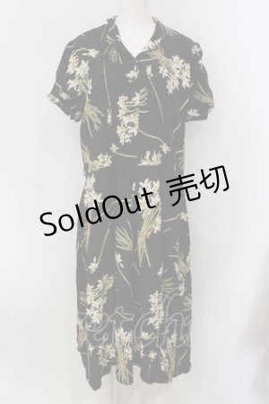 画像: INGEBORG / 水仙ptレーヨンワンピース  クロ O-25-05-26-053-LO-OP-OW-OS