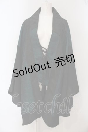 画像: Qutie Frash / 着物ロングカーデ  グリーン O-25-05-26-065-QU-TO-IG-OS
