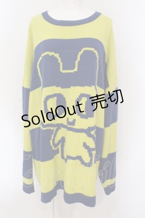 画像: Candy Stripper / まめっち BORDER KNIT　ニット 2 イエロー×ネイビー O-25-05-26-067-PU-TO-OW-ZY