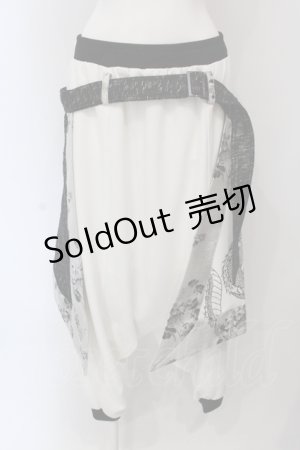 画像: Qutie Frash / ラップ付きサルエルパンツ  ホワイト O-25-05-26-069-QU-PA-IG-OS