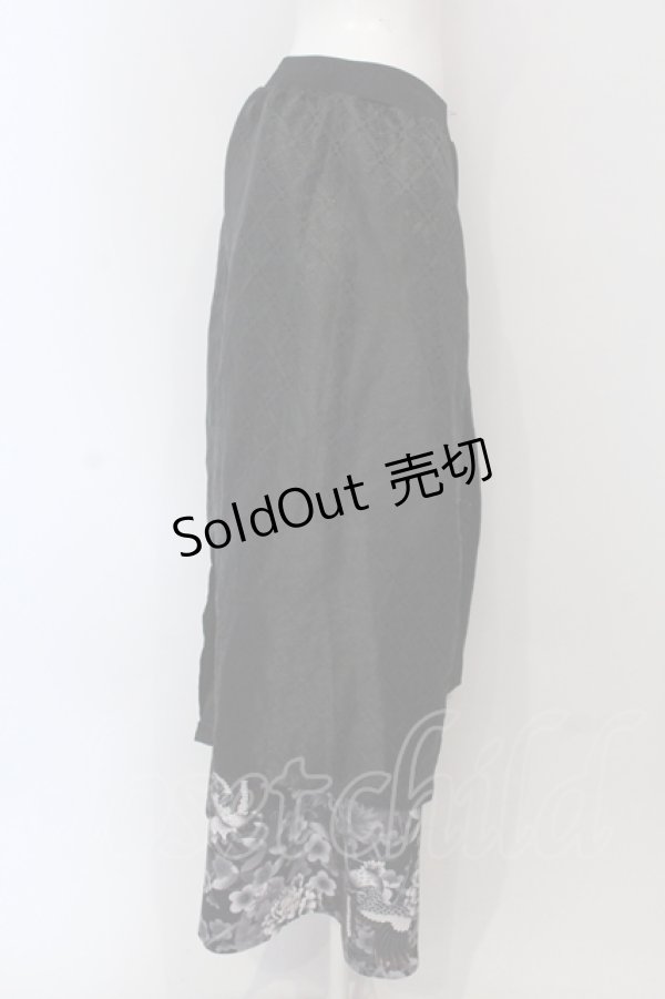 画像3: Qutie Frash / 和柄ワイドパンツ  レッド×ブラック O-25-05-26-070-QU-PA-IG-OS (3)
