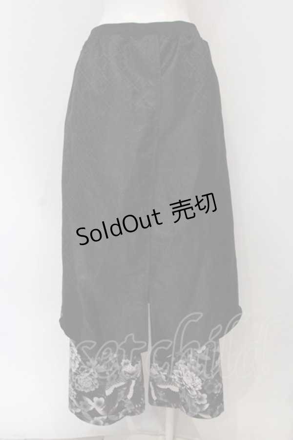 画像4: Qutie Frash / 和柄ワイドパンツ  レッド×ブラック O-25-05-26-070-QU-PA-IG-OS (4)