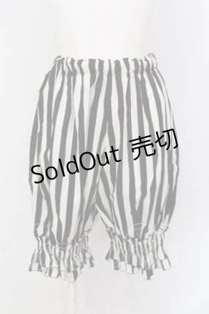 画像: Dangerous nude / ストライプドロワーズ  ブラック×アイボリー O-25-05-26-072-PU-PA-OW-OS