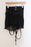 画像1: Melt the lady / メディーバルショートパンツ S クロ O-25-05-26-078-PU-PA-OW-OS (1)
