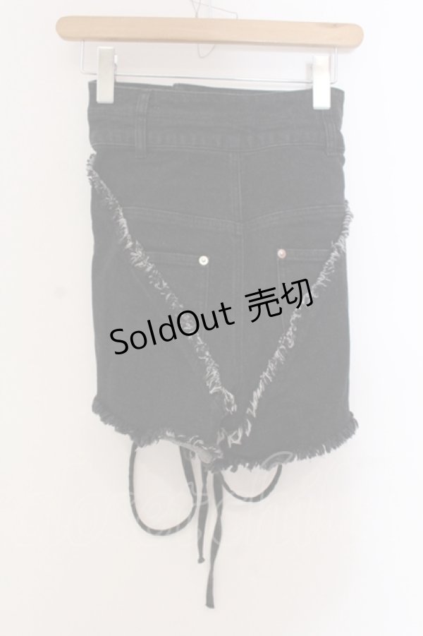 画像2: Melt the lady / メディーバルショートパンツ S クロ O-25-05-26-078-PU-PA-OW-OS (2)