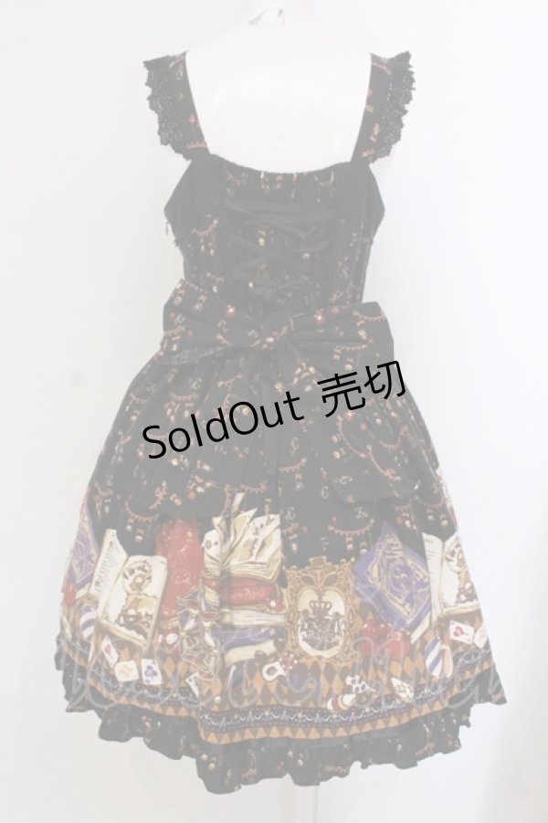 画像5: ALICE and the PIRATES / 天幕裏の赤ずきん柄ジャンパースカートI  クロ O-25-05-26-081-PA-OP-OW-OS (5)